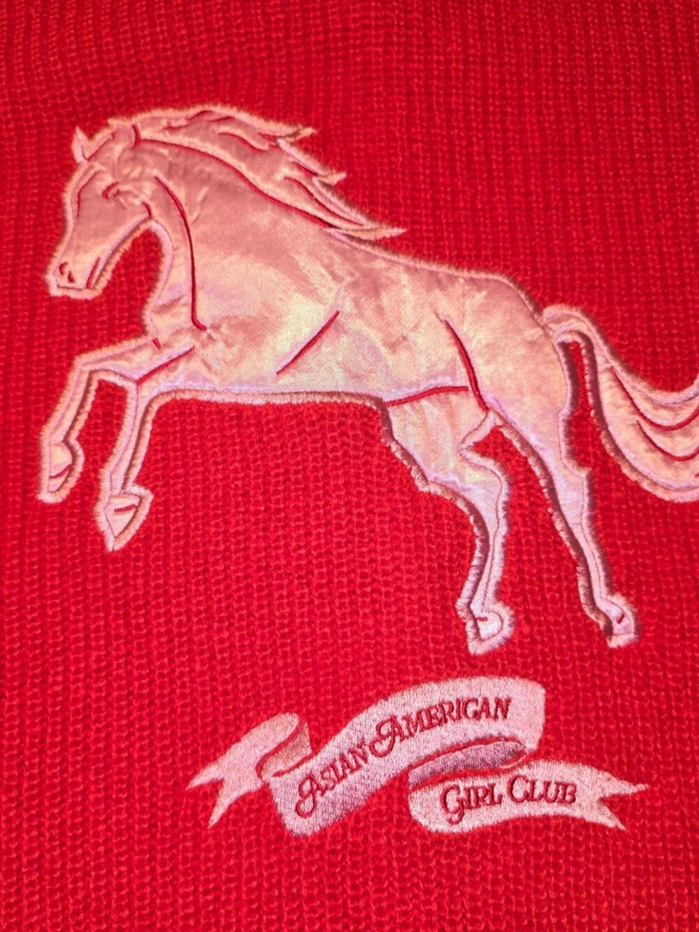 Lunar New Year Asian American Girl Club Women's Cardigan - Red XXL - Picture 4 of 6